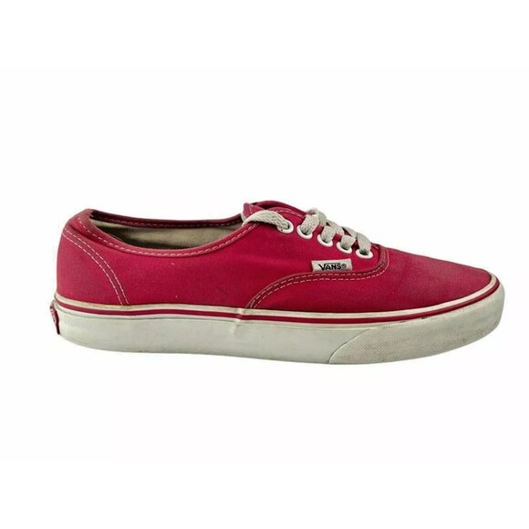 Vans Off The‎ Wall Mens Red Black Lace Up Low Top Skate Shoes Size US 7.0 - Picture 1 of 8